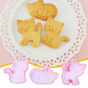 Millionerheart לבית ולרכב 3 חותכנים לעוגיות בצורת חתולים 
